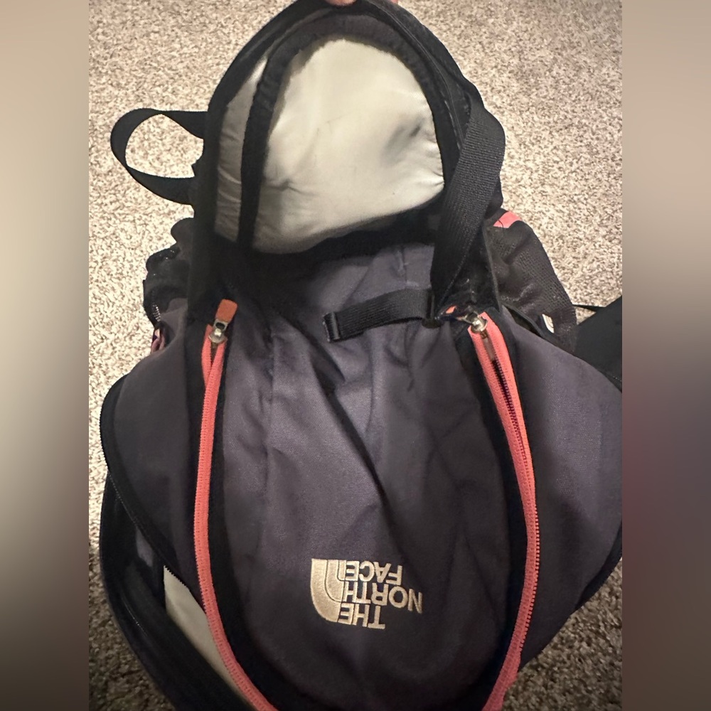 The North Face Black and Coral Backpack - Picture 6 of 6